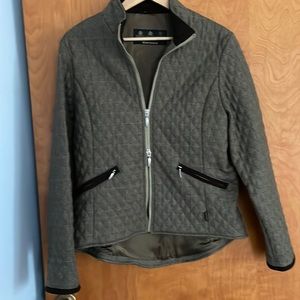 Barbour Quilted Soft 100% Wool Jacket Perfect Cond. Sz 10 Up/Dwn Zip.